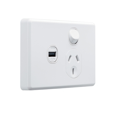 socket swt sing 10a 250v usb charge