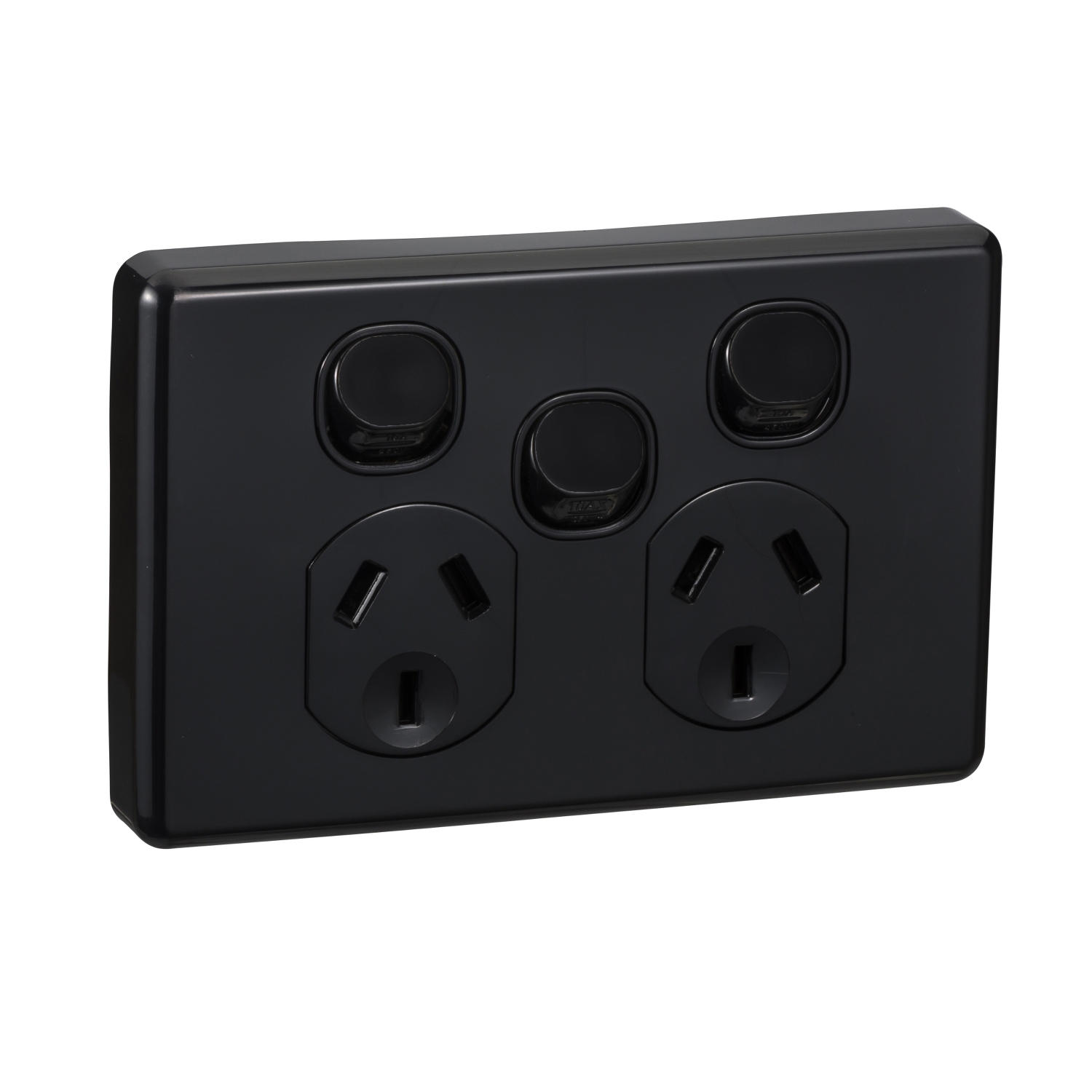 SWITCHED SOCKET TWIN EXTRA SWITCH SHUTTER