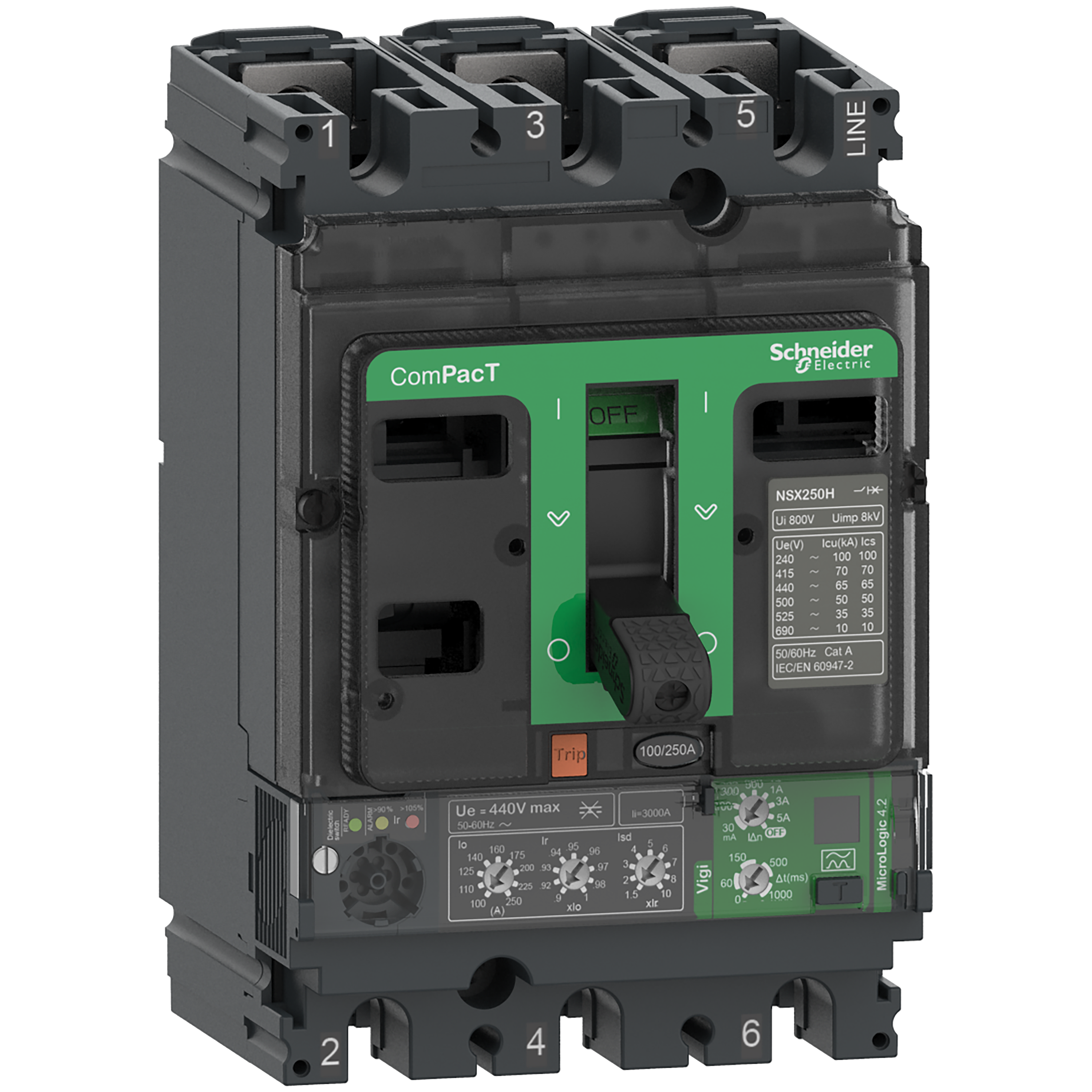 NSX250H DISJV 3P3D MIC4.2 160A