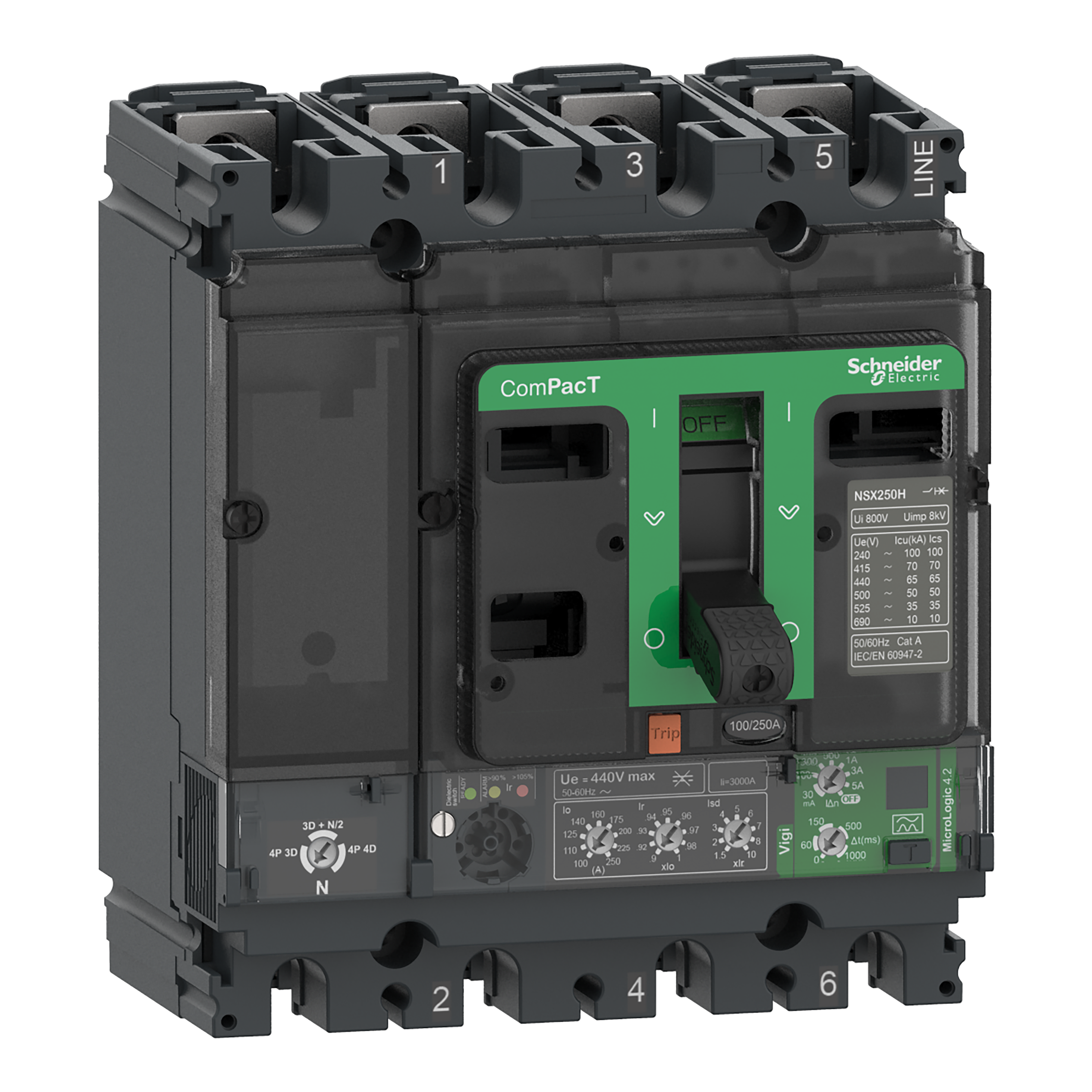 NSX160H DISJV 4P4D MIC4.2 160A