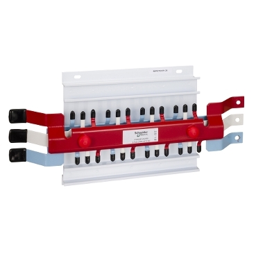 Acti9 MSC Chassis, Acti9 MSC Chassis 3PH, 250A, IC60 3P MCB With 9mm Auxiliary, 18 Poles, Dual Feed