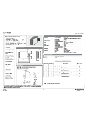 XUYMC97 Multisensors logical module, Instruction Sheet