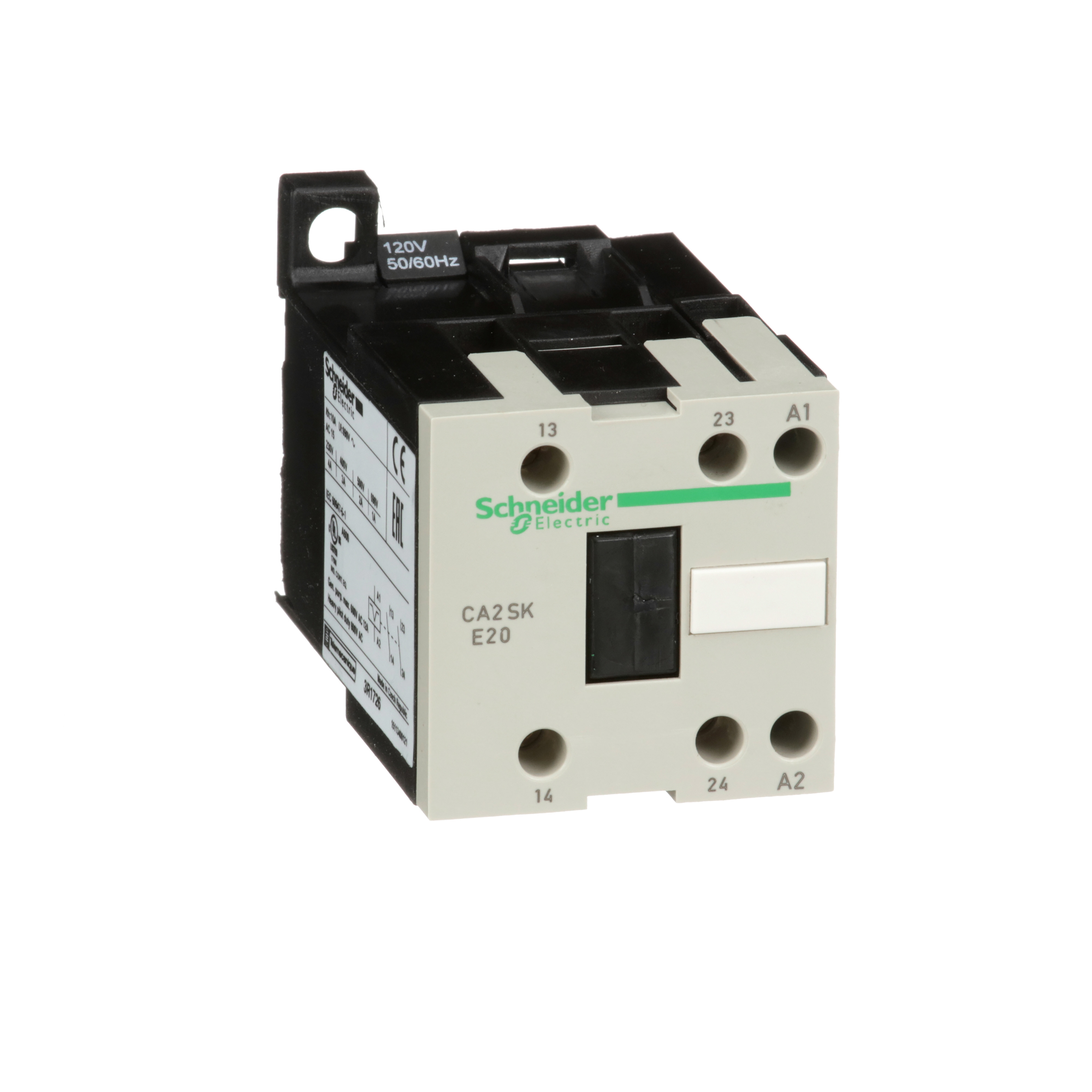 TeSys SK control relay, 2 NO, 600 V, 120 VAC 50/60 Hz coil
