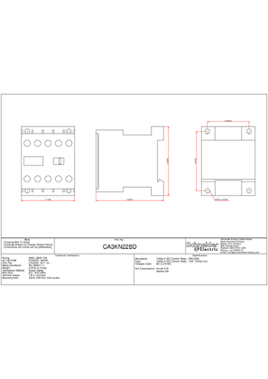 Technical drawing for CA3KN22BD_CAD_DOC