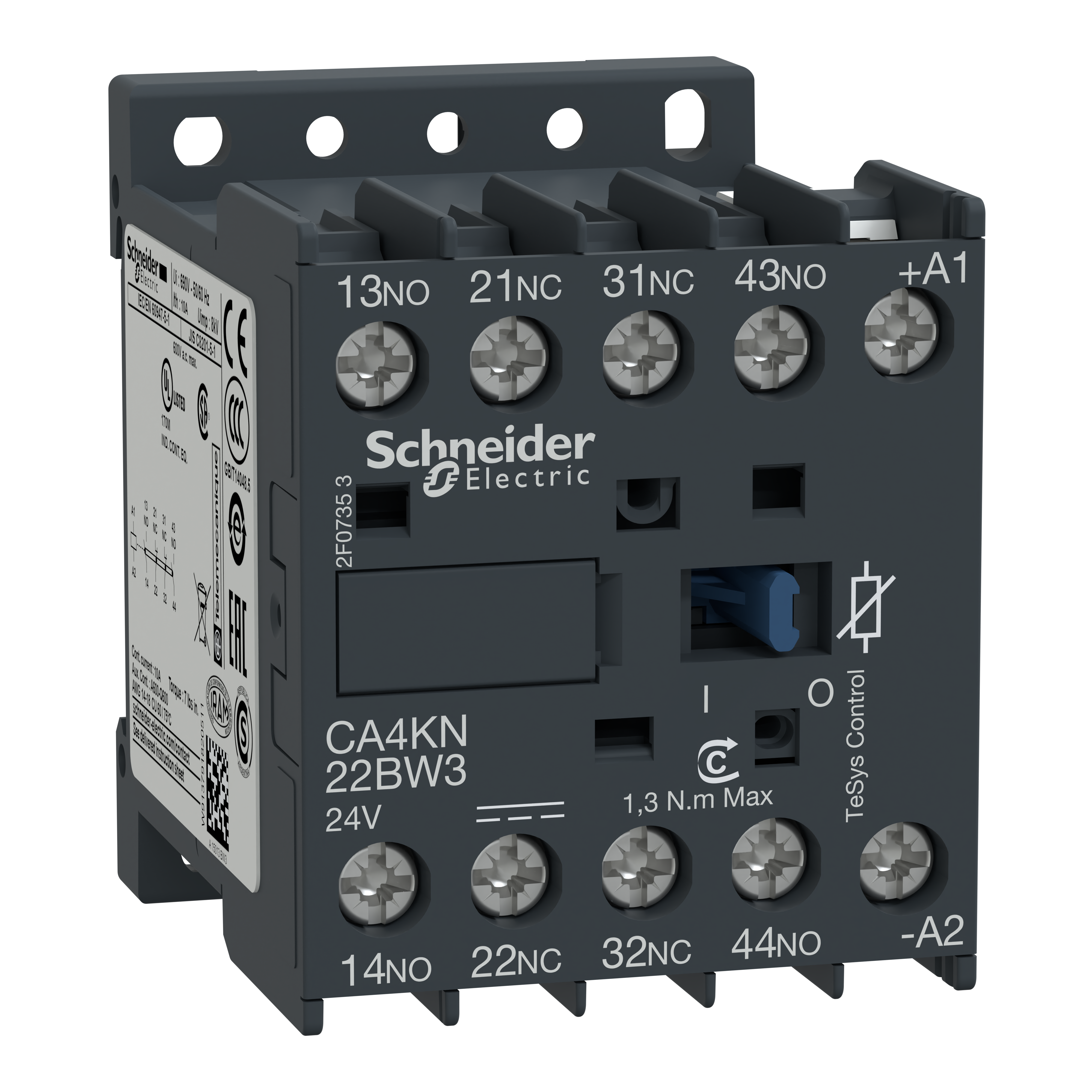 CONT 2F 2O BC VIS 24V DC