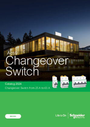 Acti9 Changeover Switch from 25 A to 63 A Catalogue for Australia and New Zealand