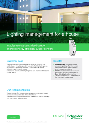 Lighting management for a house