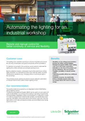 Automating the lighting for an industrial workshop