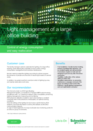 Light management of a large office building