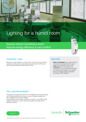 Lighting for a humid room