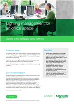Lighting management for an office space