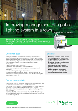 Improving management of a public lighting system in a town
