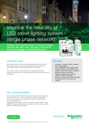 Improve the reliability of LED street lighting system (single-phase network)