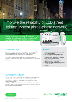 Improve the reliability of LED street lighting system (three-phase network)
