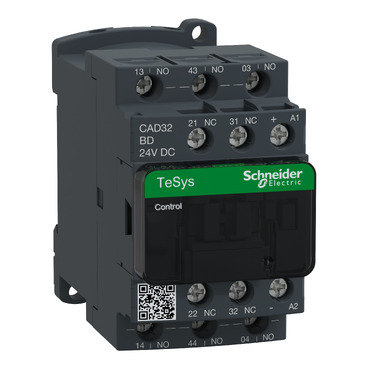 TeSys K, Control Relay, TeSys Deca, 3NO+2NC, 0 To 690V, 24VDC Standard Coil, Screw Clamp