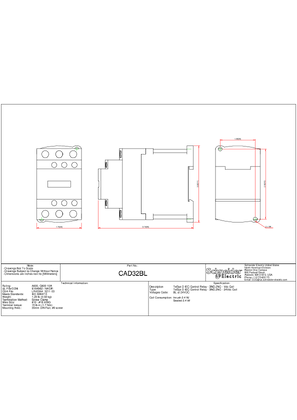 Technical drawing for CAD32BL_CAD_DOC