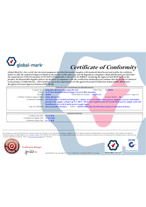 RCM Certificate of Approval (Conformity)