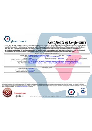 Saturn Series RCM Certificate of Approval (Conformity)