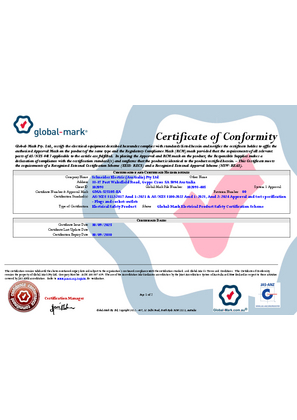 Clipsal, WMCDIN310RC Socket Outlet, Certificate, RCM, Global Mark Pty LTD