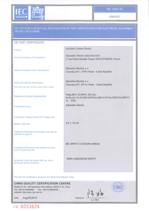 CB_Certificate_TeSys Vario VZ7&VZ20