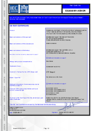 CB Certificate for RCCB Type B