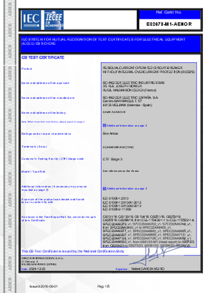CB TEST CERTIFICATE