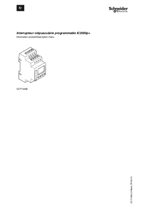 Acti 9- Interrupteur crépusculaire programmable IC2000p+ Commutateur crépusculaire programmable-Informations sur le produit (FR)
