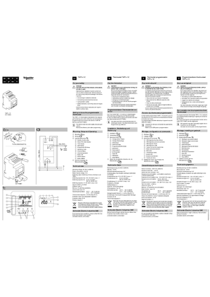 Acti 9- THP1+  1C Programmable Thermostat-Operating instructions (EN)