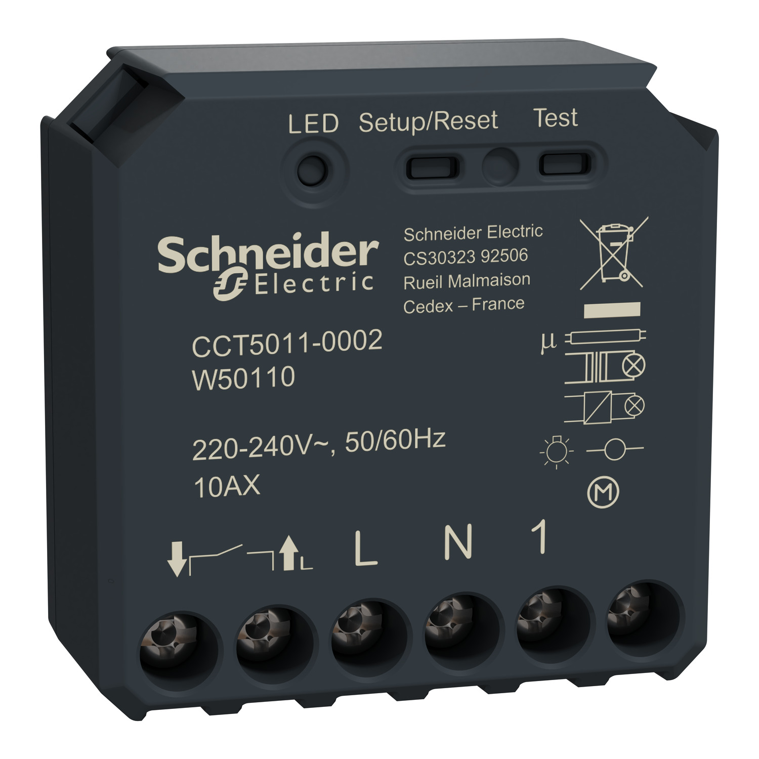 Wiser világításkapcsoló mikromodul WiFi betét 230V 10A 100-2200W süllyesztett szürke Schneider