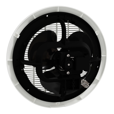 Exhaust fan, Airflow, ceiling, 200mm blade dia, white-Back View (45°x4°)