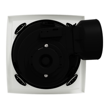 Exhaust fan, Airflow, ceiling ducted, white-Back View