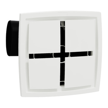 Exhaust fan, Airflow, ceiling ducted, white-Front view (45°x4°)