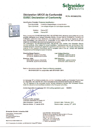 CE declaration Prisma SFP according to EN 61439-2