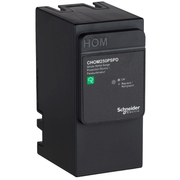 Schneider Electric CHOM250PSPD Homeline Plug-on Neutral SPD Whole Home Surge Protection Device Schneider Electric A compact and affordable surge suppressor designed for installation into Homeline residential load centres