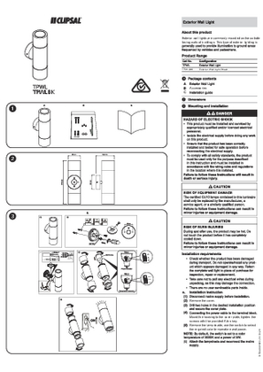 Exterior Wall Light Installation Instructions