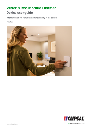Wiser Micro Module Dimmer (Clipsal) - Device user guide