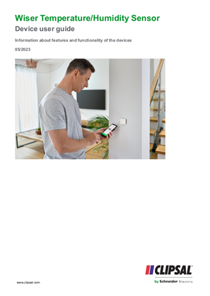 Wiser Temperature/Humidity Sensor (Clipsal) - Device user guide