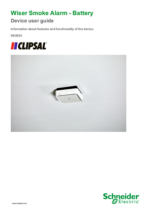 Wiser Smoke Alarm, Battery (Clipsal) - Device user guide (Wiser Home)