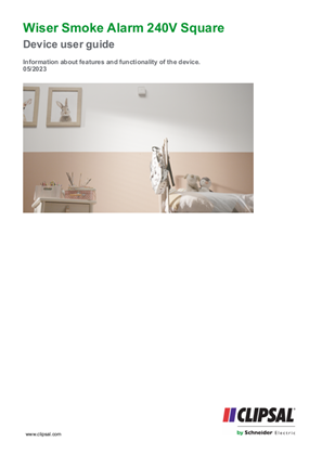 Wiser Smoke Alarm 240V Square - Device user guide