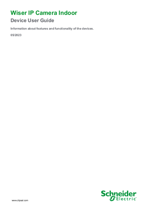 Wiser IP Camera Indoor (Clipsal) - Device user guide