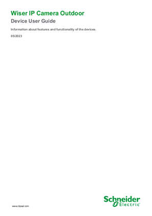Wiser IP Camera Outdoor (Clipsal) - Device user guide