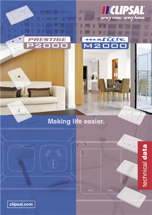 Prestige P2000 and Matisse M2000 Technical Catalogue, 6729
