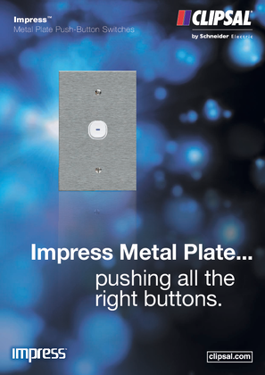 Impress Metal Plate… pushing all the right buttons. Impress Metal Plate Push-Button Switches, 25476