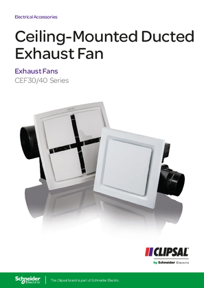 CEF30/40 Series Exhaust Fans - Ceiling-Mounted Ducted Exhaust Fan, 135527
