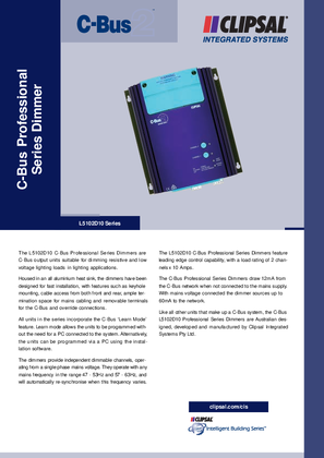 L5102D10 Series C-Bus2 Professional Series Dimmer