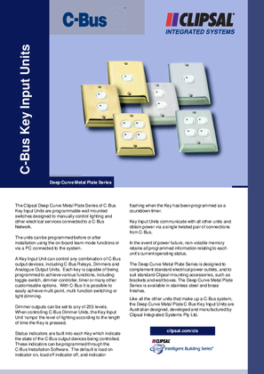 C-Bus2 Key Input units Deep Curve Metal Plate Series