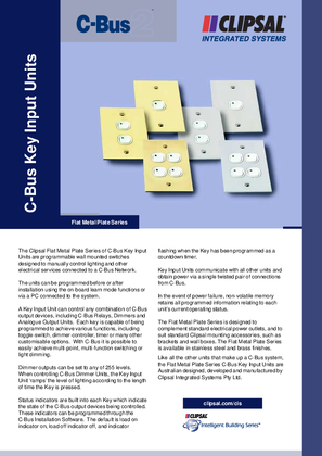 Flat metal plate series C-Bus2 key input units
