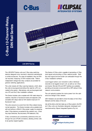 L5512RVF Series C-Bus2 12 Channel Relay, DIN Rail Series-Technical leaflet