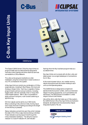 C2000 Series C-Bus2 Key input units