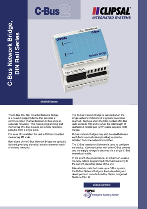 5500NB Series C-Bus2 Network Bridge Din Rail Series